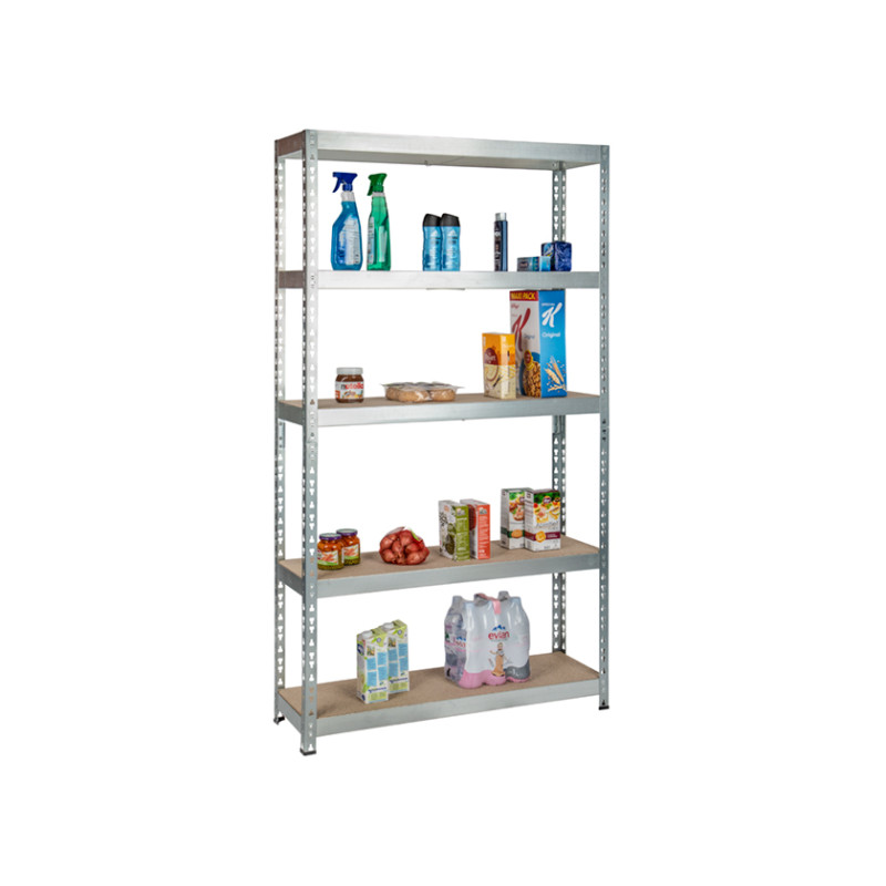 Étagère de rangement Heavy Duty en bois et galva 180 x 100 x 30 cm PRACTO HOME