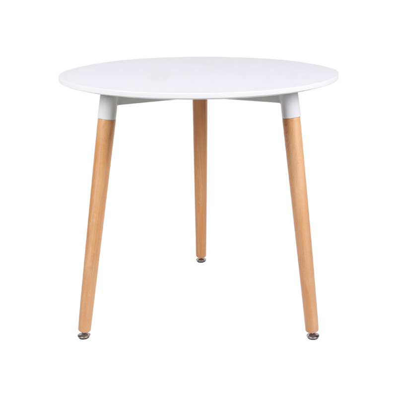 Table Kaia ronde Ø 80 x 75 cm blanche PRACTO HOME