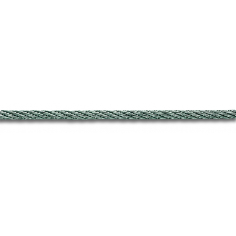 Câble acier de diamètre 3 mm avec boucle et manchon serti pour