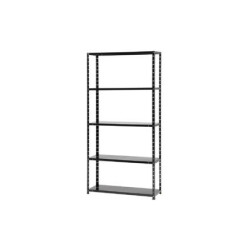 Étagère Metal Rack 180 x 90 x 30 cm noire PRACTO HOME