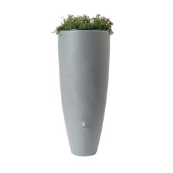 Tonneau Eau Pluie 300L Gris avec Bac à Plantes GARANTIA | GARANTIA