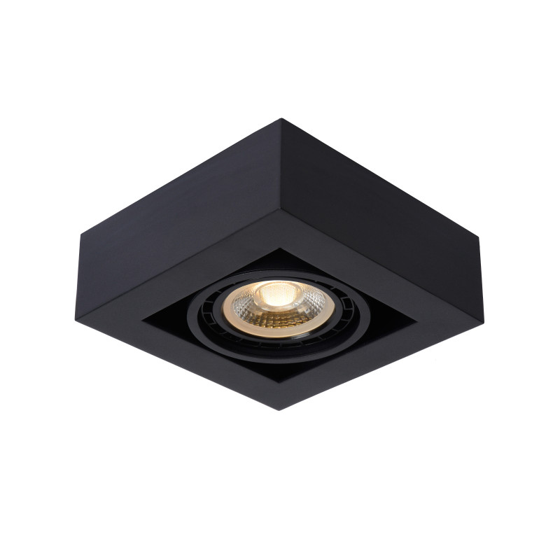 Spot LED Zefix noir dimmable GU10 12 W LUCIDE