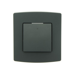 Interrupteur bipolaire encastrable PROFILE – Noir et carré | PROFILE