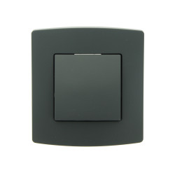 Interrupteur unipolaire encastrable noir PROFILE – Design et sécurité | PROFILE