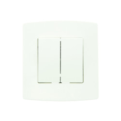 Interrupteur double encastrable carré PROFILE – Pratique | PROFILE