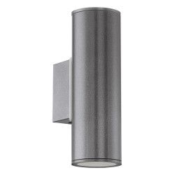 Applique extérieure nickelée Riga 5 LED Ø 6,5 x 20 cm GU10 6 W EGLO