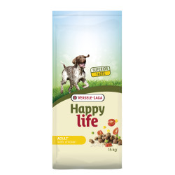 Sac de croquettes pour chien Happy Life Poulet 15 kg