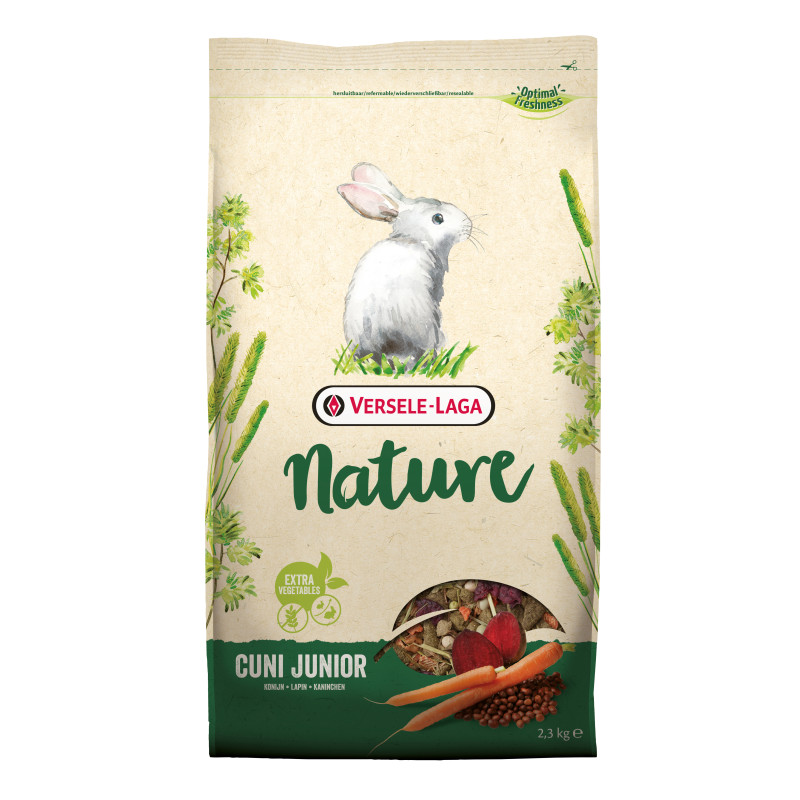 Muesli enrichi pour lapin nain Nature Cuni Junior 2,3 kg