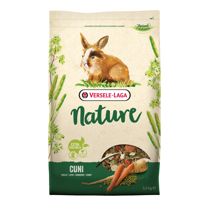 Muesli enrichi pour lapin nain Nature Cuni 2,3 kg