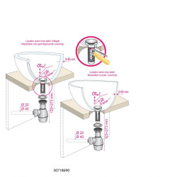 Bonde & Siphon Lavabo Tout-en-1 INVENTIV – Gain de Place | INVENTIV Bonde & Siphon Lavabo Tout-en-1 INVENTIV – Gain de Place | INVENTIV