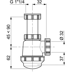 Siphon pour lavabo INVENTIV Ø 32 mm – Installation facile | INVENTIV Siphon pour lavabo INVENTIV Ø 32 mm – Installation facile | INVENTIV