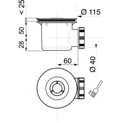 Bonde de douche Tourbillon Ø 90mm – Évacuation Efficace
 Bonde de douche Tourbillon Ø 90mm – Évacuation Efficace