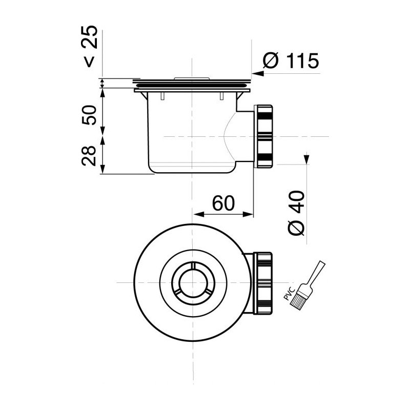 Bonde de douche Tourbillon Ø 90mm – Évacuation Efficace
 Bonde de douche Tourbillon Ø 90mm – Évacuation Efficace