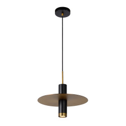 Suspension Selin noire et dorée dimamble Ø 25 cm GU10 35 W LUCIDE