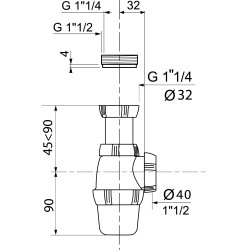 Siphon de lavabo Ø 40 mm WIRQUIN – Évacuation fiable | WIRQUIN