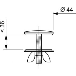 Cache-trou luxe lavabo Ø 44mm – Style & Praticité | INVENTIV