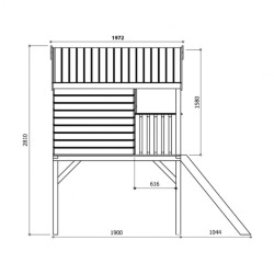 Cabane enfant sur pilotis SOLID 1,8x1,9x2,8m | SOLID Cabane enfant sur pilotis SOLID 1,8x1,9x2,8m | SOLID