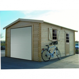 Garage 40 mm 3,58 x 5,38 m avec porte sectionnelle SOLID