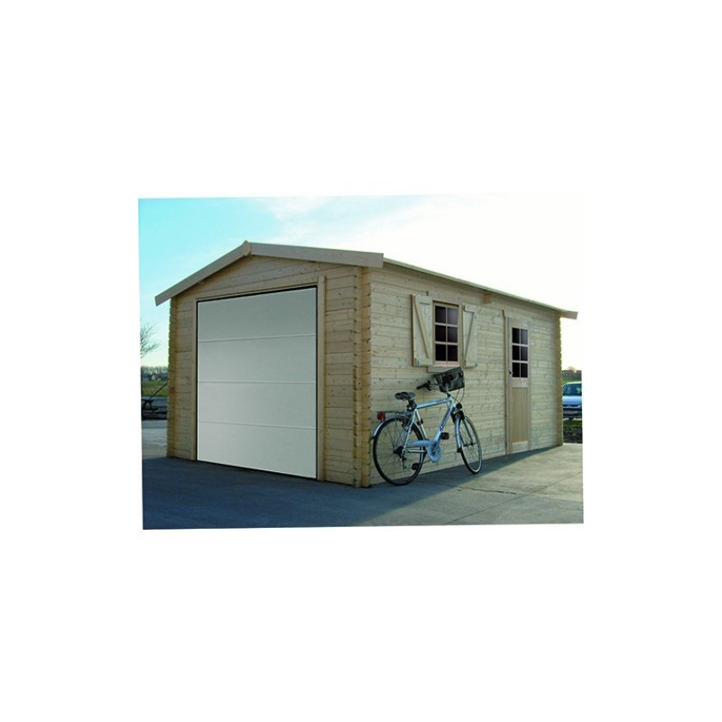 Garage 40 mm 3,58 x 5,38 m avec porte sectionnelle SOLID