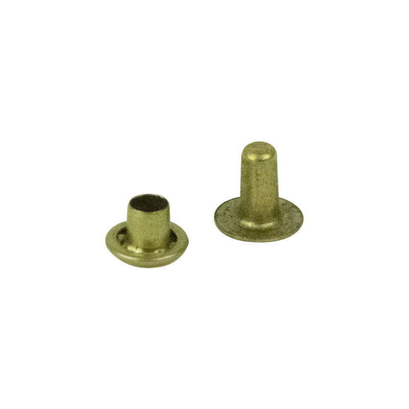 Rivet tubulaire en laiton 9 mm 6 pièces