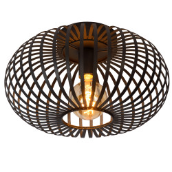 Plafonnier Manuela Noir Dimmable – Éclairage Élégant | LUCIDE