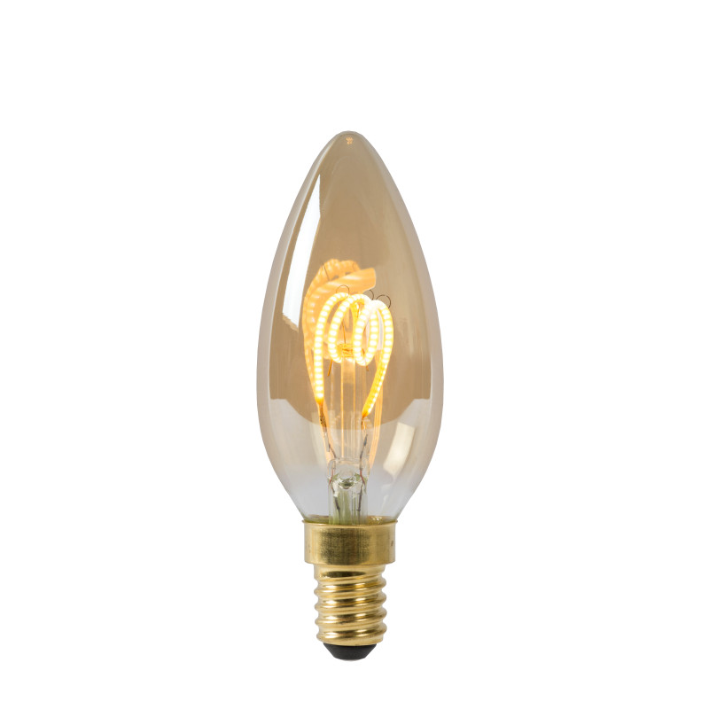 Ampoule à filament LED flamme C35 E14 3 W dimmable LUCIDE