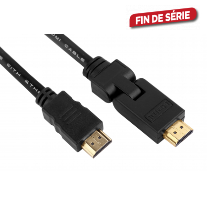Câble HDMI mâle/mâle avec tête rotative à 90° 3 m