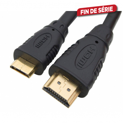 Câble HDMI vers mini HDMI mâle/mâle 1,5 m