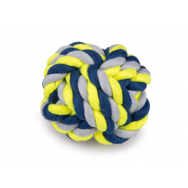 Balle jaune et bleue pour chien Ø 10,5 cm