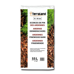 Palette 45 sacs Ecorce de pin sylvestre des Ardennes 55 L TERRALAND (livraison à domicile)