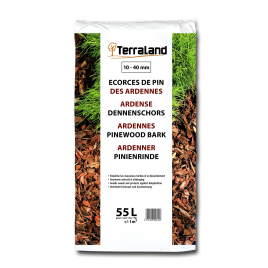 Palette 45 sacs Ecorce de pin sylvestre des Ardennes 55 L TERRALAND