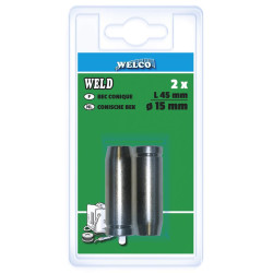 Bec conique poste à souder Ø 15 mm – Lot de 2 pièces | WELCO