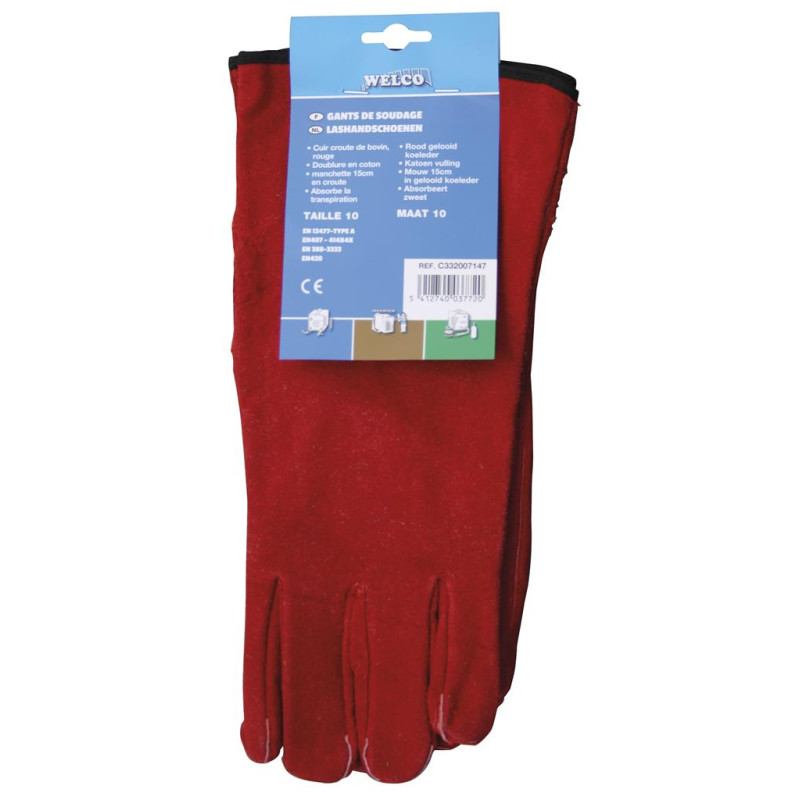 Paire de gants de soudage en cuir