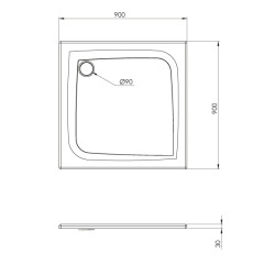 Receveur de douche Mooneo noir 90x90 – Design & Confort | ALLIBERT

