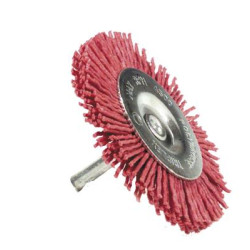 Brosse Circulaire Nylon Rouge 75mm Grain 80 – Nettoyage Efficace | TIVOLY