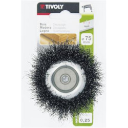 Brosse Coupe Bois Acier Ondulé 75mm – Nettoyage Efficace | TIVOLY