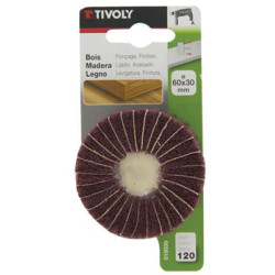 Roue à lamelles abrasives ø 60 x 30 mm grain 180