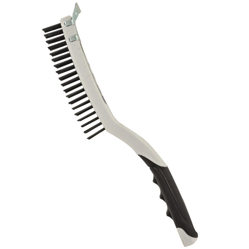 Brosse avec manche en plastique et racloir 350 mm