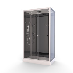 Cabine de douche Black II AURLANE 110x80cm Hydromassante | AURLANE