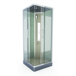 Cabine de douche Fuzzy carrée 90 x 90 x 215 cm AURLANE