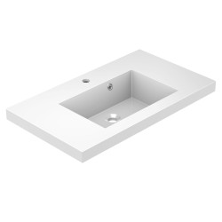 Plan de toilette Kole blanc brillant 80 cm ALLIBERT – Élégance


