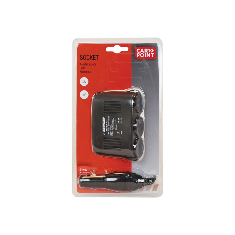 Prise allume-cigare triple 10A – Chargez 3 appareils | CARPOINT