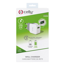 Chargeur USB 2.4A – Recharge Rapide | CELLY Chargeur USB 2.4A – Recharge Rapide | CELLY