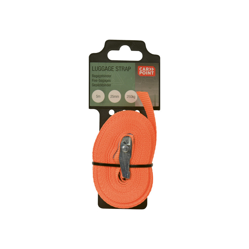 Sangle avec boucle 25mm x 5m – Lanière robuste et pratique | CARPOINT Sangle avec boucle 25mm x 5m – Lanière robuste et pratique | CARPOINT