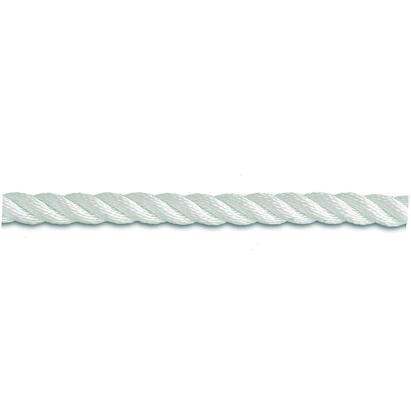 Corde câblé en polyamide blanche 6 mm au mètre CHAPUIS