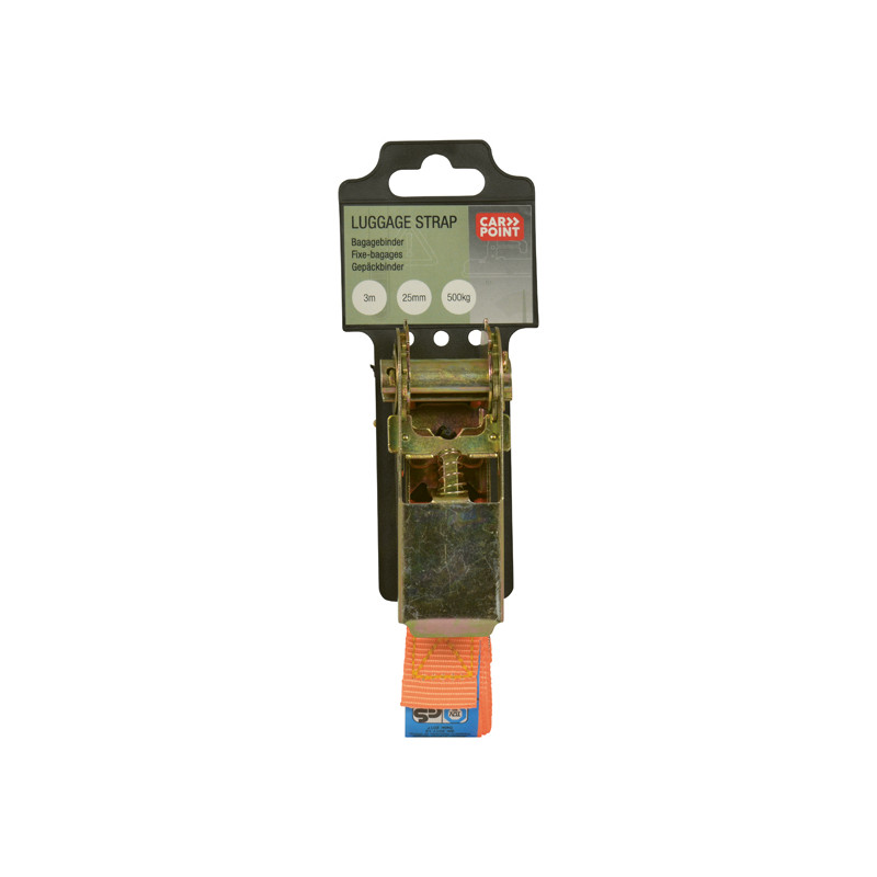 Sangle d'arrimage à cliquet 3m – Sécurisez vos charges | CARPOINT Sangle d'arrimage à cliquet 3m – Sécurisez vos charges | CARPOINT