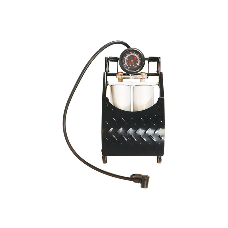 Pompe à pied double cylindre – Gonflage Rapide | CARPOINT