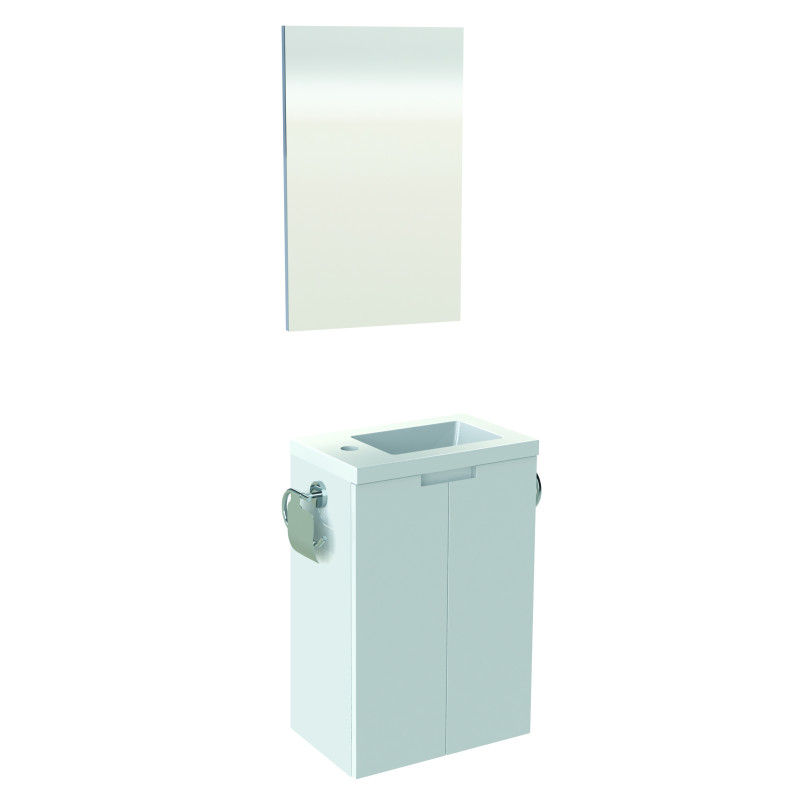 Meuble lave-mains Closy Pack blanc 40 x 25,2 x 60 cm ALLIBERT