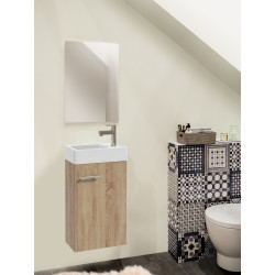 Meuble lave-mains Mike Pack chêne – Compact et pratique | ALLIBERT