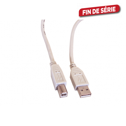 Câble USB B mâle/USB A mâle 1,8 m